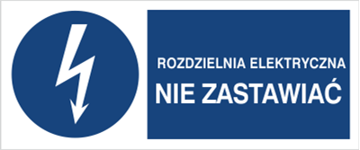 Nie zastawiać! Rozdzielnia elektryczna - Znak elektryczny - HF021