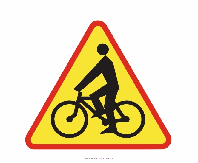 Znak ostrzegawczy A-24 rowerzyści