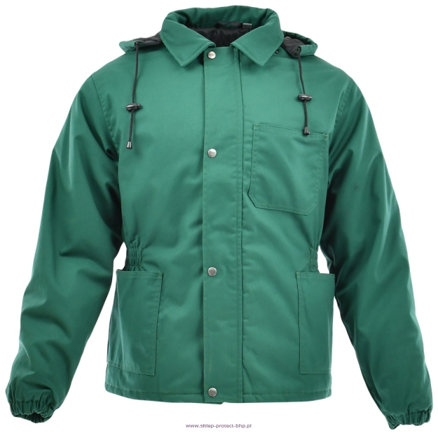 Zielona długa ocieplana kurtka BASIC WINTER NORMAN