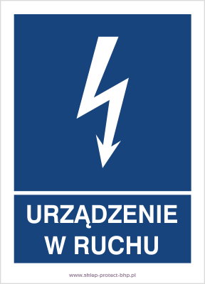 Urządzenie w ruchu - Znak elektryczny - HG053