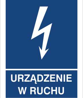 Urządzenie w ruchu - Znak elektryczny - HG053