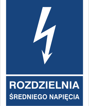 Rozdzielnia średniego napięcia - Znak elektryczny - HG034