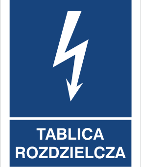 Tablica rozdzielcza - Znak elektryczny - HG049