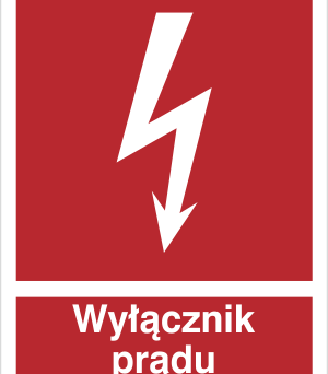 Wyłącznik prądu - Znak przeciwpożarowy - BC007