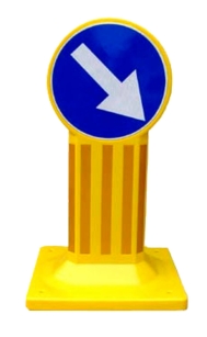 Słupek przeszkodowy U-5b 400 - znak jednostronny