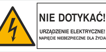 Nie dotykać urządzenie elektryczne napięcie niebezpieczne dla życia - Znak elektryczny - HB022