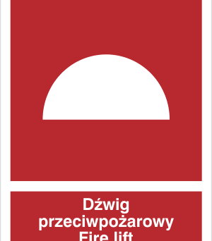 Dźwig przeciwpożarowy - Znak przeciwpożarowy - BB009