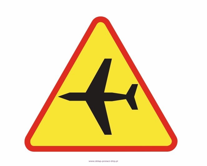 Znak ostrzegawczy A-26 lotnisko