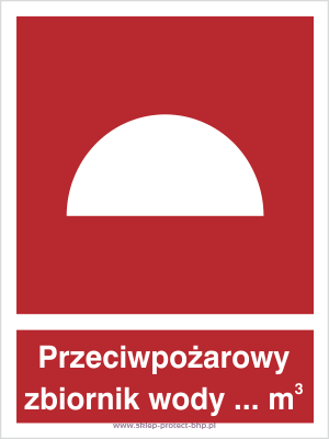 Przeciwpożarowy zbiornik wody - Znak przeciwpożarowy - BB007