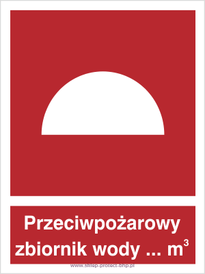 Znak przeciwpożarowy BB007 - Przeciwpożarowy zbiornik wody