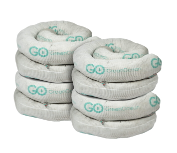 Sorbent olejowy (rękawy sorpcyjne) GREEN OCEAN pochłaniające oleje wymiar 12,5cm x 3 m / 4 sztuki, pochłaniają 144 L