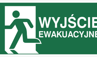 Wyjście ewakuacyjne w lewo - Znak ewakuacyjny - AC130