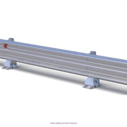 Stalowa bariera ochronna mostowa H2W3A ze słupkiem kotwionym w rozstawie co 2,66m