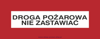 Znak przeciwpożarowy BC105 - Droga pożarowa nie zastawiać