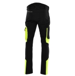 Czarno-żółte spodnie do pasa softshell COMFORT WINTER - tył