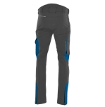 Niebiesko-szare spodnie do pasa softshell COMFORT WINTER - tył