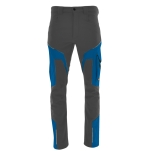 Niebiesko-szare spodnie do pasa softshell COMFORT WINTER - przód