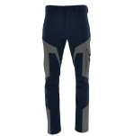 Granatowo-szare spodnie do pasa softshell COMFORT WINTER - przód