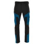 Niebiesko-czarne spodnie do pasa softshell COMFORT WINTER - przód
