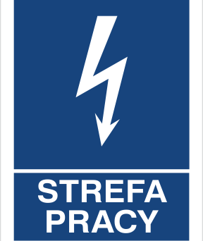 Strefa pracy - Znak elektryczny - HG058