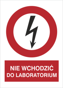 Nie wchodzić do laboratorium - Znak elektryczny - HC012