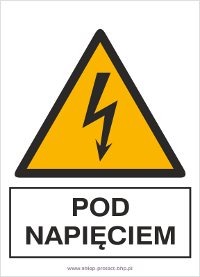 Pod napięciem - Znak elektryczny - HA008