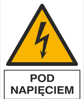 Pod napięciem - Znak elektryczny - HA008