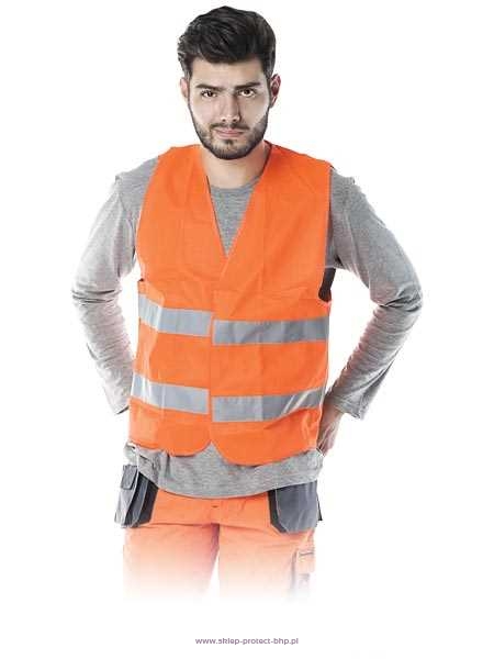 KAMIZELKA OSTRZEGAWCZA JHK (orange, gold) 