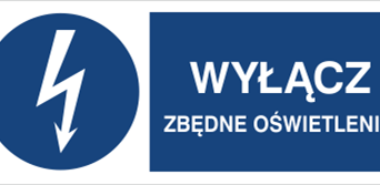 Wyłącz zbędne oświetlenie - Znak elektryczny - HF022