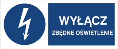 Wyłącz zbędne oświetlenie - Znak elektryczny - HF022