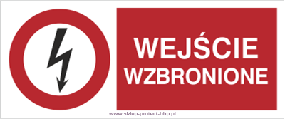 Znak elektryczny HD004 - Wejście wzbronione