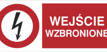 Wejście wzbronione - Znak elektryczny - HD004