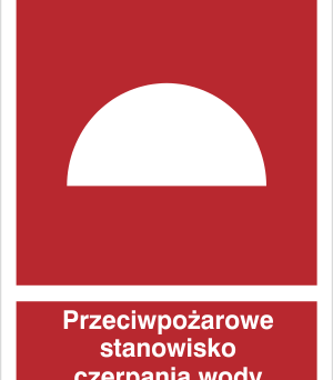 Przeciwpożarowe stanowisko czerpania wody - Znak przeciwpożarowy - BB008