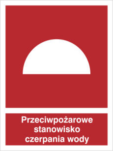 Przeciwpożarowe stanowisko czerpania wody - Znak przeciwpożarowy - BB008