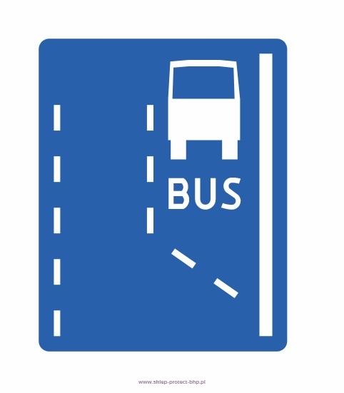 D-11 początek pasa ruchu dla autobusów