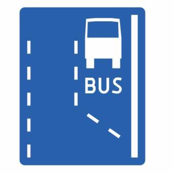 D-11 początek pasa ruchu dla autobusów