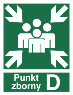 Punkt zborny D - Znak ewakuacyjny - AC046