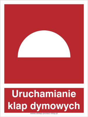Znak przeciwpożarowy BB002 - uruchamianie klap dymowych