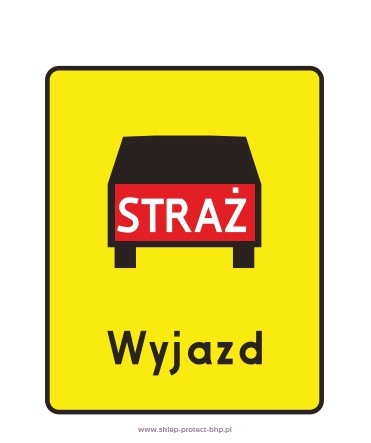 T-16 miejsce wyjazdu pojazdów uprzywilejowanych wskazanych na tabliczce