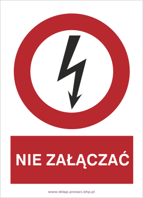 Nie załączać - Znak elektryczny - HC003