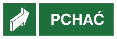 Pchać - Znak ewakuacyjny - AC048