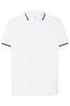Biała koszulka polo 210 CONTRAST JHK