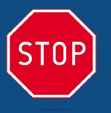 Termoznak piktogram kolorowy STOP B-20