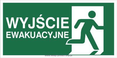 Wyjście ewakuacyjne w prawo - Znak ewakuacyjny - AC129