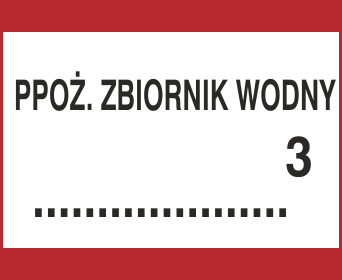 Przeciwpożarowy zbiornik wodny ...... m3 - Znak przeciwpożarowy - BC140