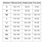 Ocieplane spodnie ogrodniczki TARAJ DUO - wymiary