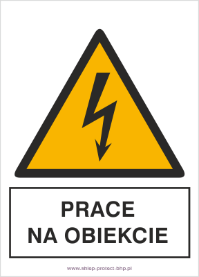 Prace na obiekcie - Znak elektryczny - HA025