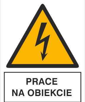 Prace na obiekcie - Znak elektryczny - HA025