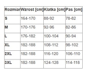 Granatowe ocieplane spodnie ogrodniczki GRZMOT BASIC - wymiary