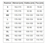 Spodnie do pasa ocieplane TARAJ DUO - wymiary